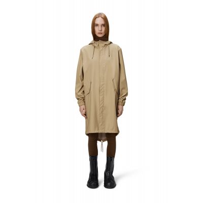 11. Kurtka, płaszcz przeciwdeszczowy Rains unisex Fishtail Parka W3 18140 24 SAND
