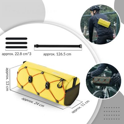 6. Torba rowerowa Rockbros 30110054006 na kierownicę 2,2L - żółta