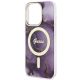 6. Etui Guess Golden Marble MagSafe na iPhone 14 Pro - purpurowe