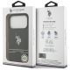 8. Etui US Polo DH and Bottom Stripe Logo MagSafe na iPhone 17 Pro - czarne