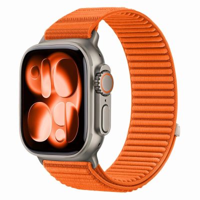 Pasek Tech-Protect NylonLoop na Apple Watch 44 / 45 / 46 / 49 mm - pomarańczowy