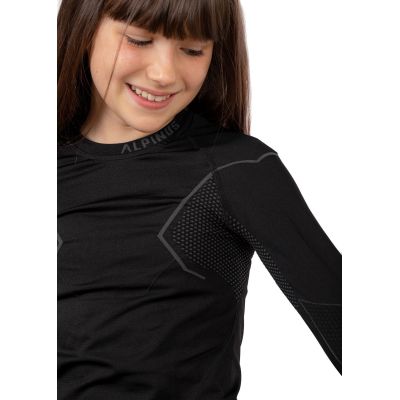 33. Bielizna termoaktywna Alpinus Active Set czarno-szara Jr GT43204