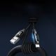 3. Kabel USB-A - Lightning Wozinsky WUALC1 z wyświetlaczem LED 2.4A 1m  - czarny