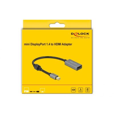 2. DeLOCK 66570 adapter kablowy 0,2 m Mini DisplayPort HDMI Typu A (Standard) Czarny, Szary