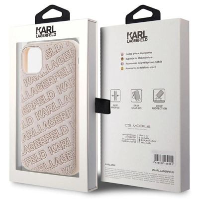 8. Etui Karl Lagerfeld Quilted K Pattern na iPhone 11 / Xr - różowe