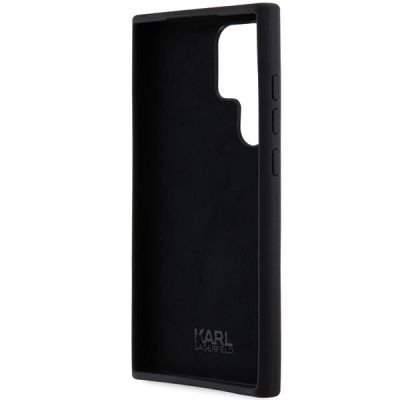 7. Etui Karl Lagerfeld Silicone Karl&Choupette Metal Pin na Samsung Galaxy S24 Ultra - czarne