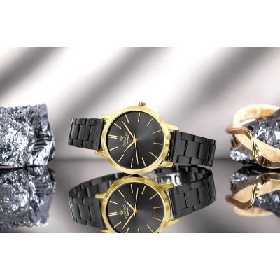 7. Zegarek Damski Giewont Sapphire Złoto Czarny GW2360-B4