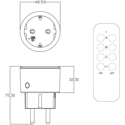6. Entac ES-3S-RC adapter wtyczek zasilających Biały