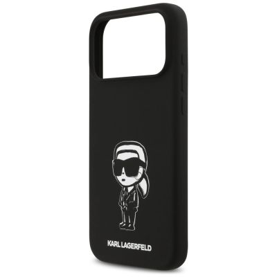 6. Etui Karl Lagerfeld Silicone Karl Sketch & Logo MagSafe na iPhone 17 Pro Max - czarne