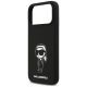 6. Etui Karl Lagerfeld Silicone Karl Sketch & Logo MagSafe na iPhone 17 Pro Max - czarne