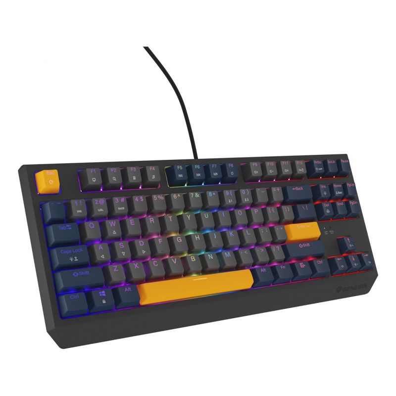16. GENESIS Thor 230 TKL klawiatura Gaming USB QWERTY Angielski Niebieski