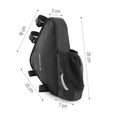 8. Wozinsky torba rowerowa pod ramę 1,5l czarna (WBB23BK)