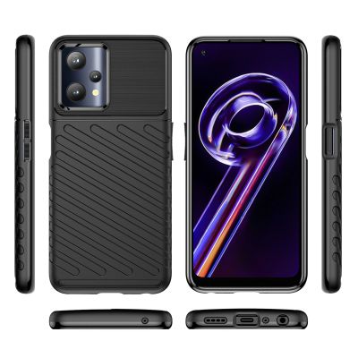 8. Thunder Case elastyczne pancerne etui pokrowiec Realme 9 Pro czarny