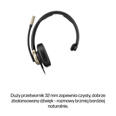 182. Słuchawki przewodowe HP Poly Mission 815 Monaural USB Wired Headset