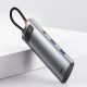 10. Baseus Metal Gleam Series multifunkcjonalny HUB USB 7w1 Typ C HDMI czytnik kart TF PD szary (WKWG020113)