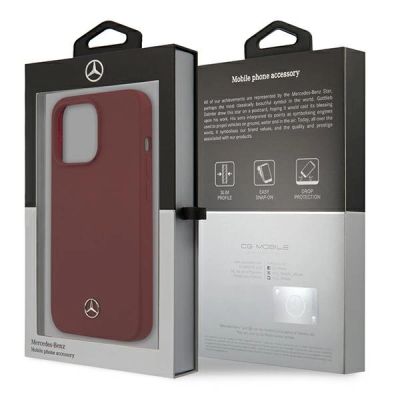 8. Etui Mercedes Silicone Line na iPhone 13 Pro / iPhone 13 - czerwone