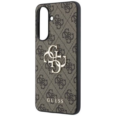 6. Etui Guess Leather 4G Metal Logo na Samsung Galaxy A57 5G - brązowe