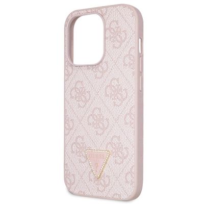 7. Etui Guess Crossbody 4G Metal Logo na iPhone 14 Pro - różowe