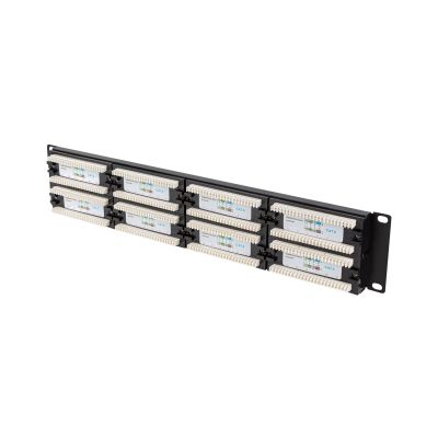 7. LANBERG PATCH PANEL 48 PORT 2U KAT.6 CZARNY PPU6-2048-B