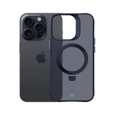 17. Etui 3mk Smoke Case Mag&Stand na Apple iPhone 15 pro max - czarne