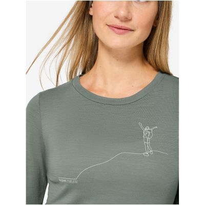 3. Bluza damska Super.natural Berggluck LS - eucalyptus/feather grey rozmiar: m