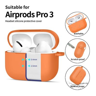 4. Etui Tech-Protect Silicone Hook na AirPods Pro - pomarańczowe