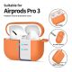 4. Etui Tech-Protect Silicone Hook na AirPods Pro - pomarańczowe