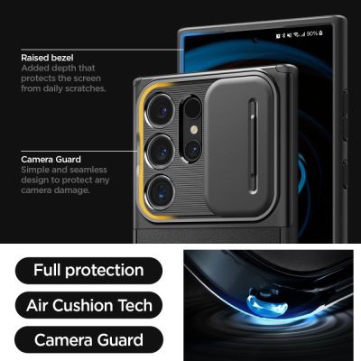 8. Etui Spigen Optik Armor na Samsung Galaxy S24 Ultra - czarne