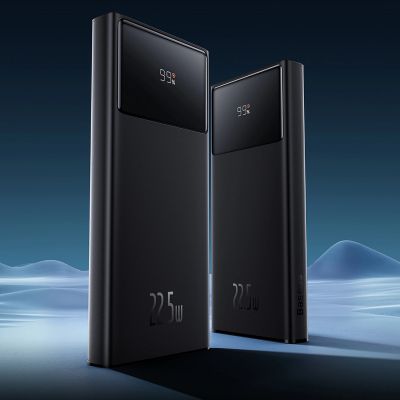 4. Powerbank Baseus Star-Lord 10000mAh 22,5W z wyświetlaczem cyfrowym i kablem USB-C 3A 30cm - czarny