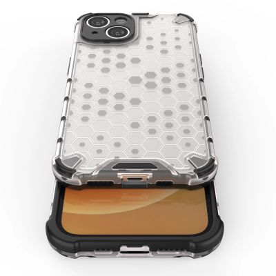 9. Honeycomb etui iPhone 14 pancerny hybrydowy pokrowiec niebieskie