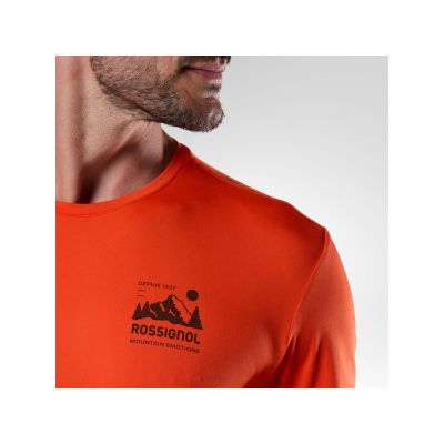 5. Koszulka męska ROSSIGNOL M Graphic Active Tee pomarańczowa