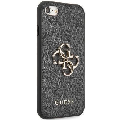 4. Etui Guess 4G Big Metal Logo na iPhone 7 / 8 / SE 2020 / SE 2022 - szare