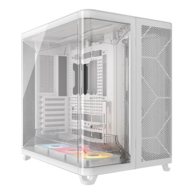 Corsair AIR 5400 RS-R ARGB PC-Case, Midi Tower, Szkło hartowane, RGB - białe, 2x wentylatory 120 mm w zestawie