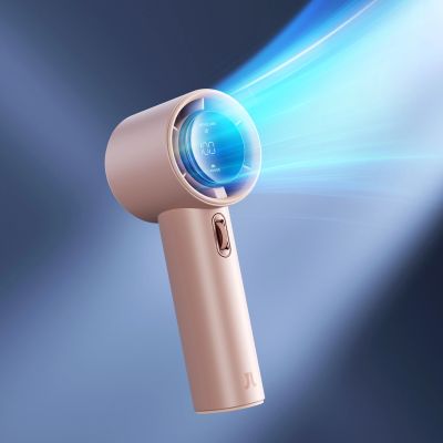 4. Mini dmuchawa Jisulife Handheld Fan Pro1 3600mAh FA53 (ABS) przenośny wiatraczek wentylator USB - różowy