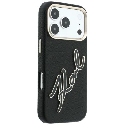 4. Etui Karl Lagerfeld Smooth Big Resin Signature Logo na iPhone 18 Pro / 17 Pro - czarne