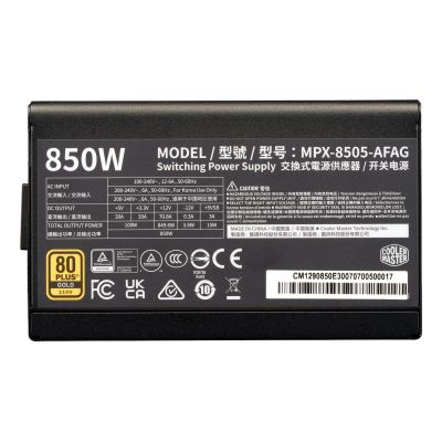 4. Cooler Master Elite Gold 850 moduł zasilaczy 850 W 24-pin ATX ATX Czarny