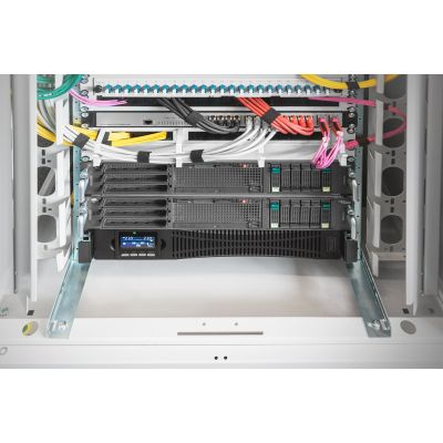 2. Digitus Zasilacz awaryjny UPS Online Rack 19" LCD, 2000VA/2000W, 4x12V/9Ah, 8xC13, USB, RS232, RJ45
