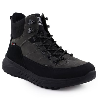 Skórzane trapery męskie wodoodporne szare Rieker U0174-42