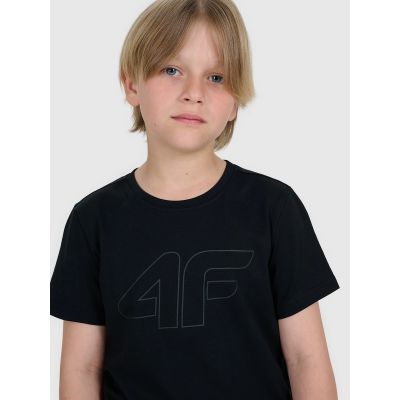 3. T-shirt regular z nadrukiem chłopięcy 4F 4FJRMM00TTSHM3255-20S