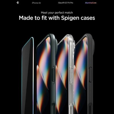 12. Szkło hartowane Spigen Glas.TR EZ Fit Pro na iPhone 17 Air - przezroczyste