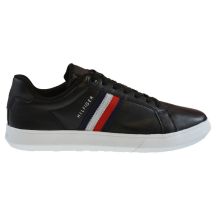 Buty męskie Tommy Hilfiger Essential Leather Cupsole czarne - FM0FM03424-BDS