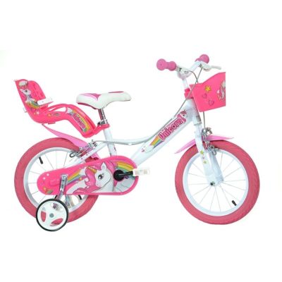 Dino Bikes 144R-UN rower Rower miejski 35,6 cm (14") Stal Różowy, Biały