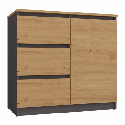 KOMODA 1 DRZWI 3 SZUFLADY ANT/ART BLAT ART KOMPLET