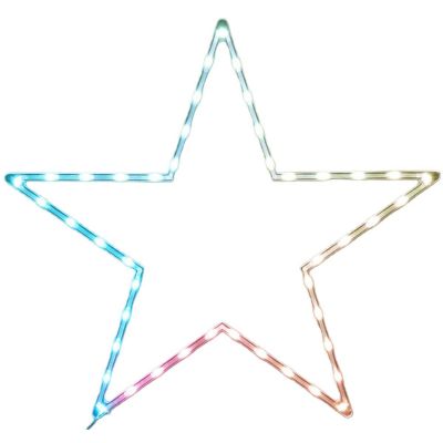 12. LAMPKA DEKORACYJNA GWIAZDA WISZĄCA 45LED RGB