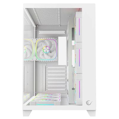 2. RAMPAGE OBUDOWA PC ZE SZKŁEM HARTOWANYM SEALITE 7X WENTYLATOR ARGB PWM WHITE