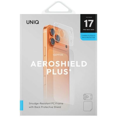 7. Folia ochronna na aparat i tył panelu UNIQ Optix Aeroshield+ Camera Module Protector na iPhone 17 Pro Max