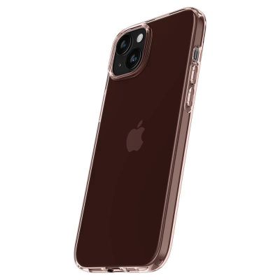 12. Etui Spigen Crystal Flex na iPhone 15 Plus - różowo-przezroczyste