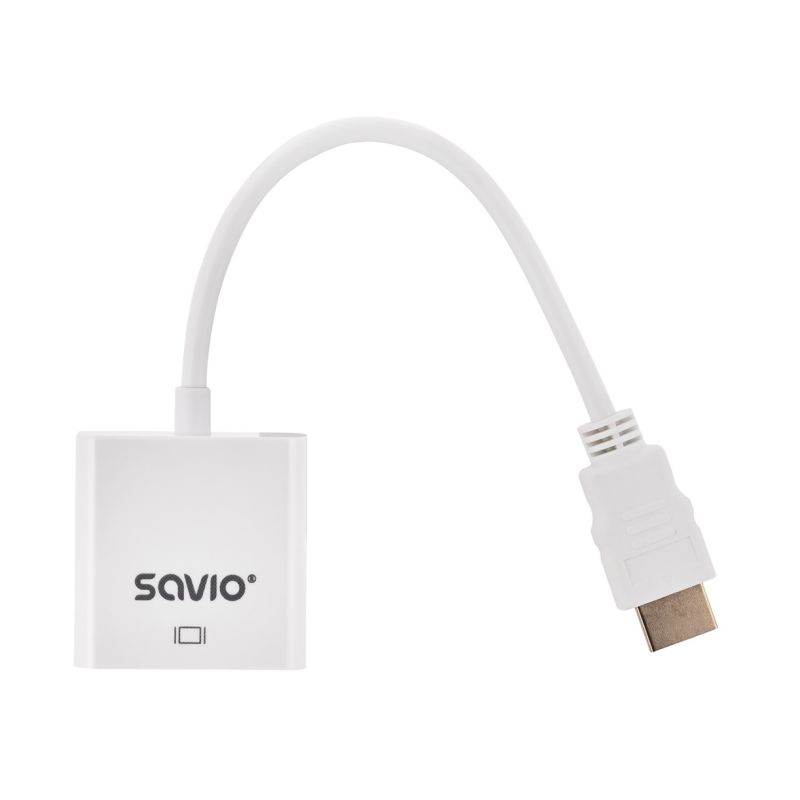 6. SAVIO ADAPTER HDMI (M) -VGA(F) BIAŁY CL-201