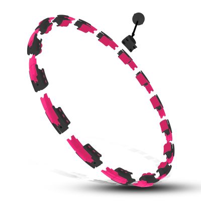 17. HHM16 HULA HOP BLACK/PINK Z MAGNESAMI I OBCIĄŻNIKIEM + LICZNIK HMS