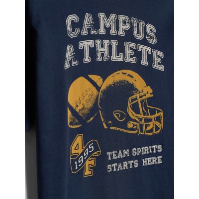 5. T-shirt regular z nadrukiem chłopięcy 4F 4FJRAW26TTSHM4526-31S